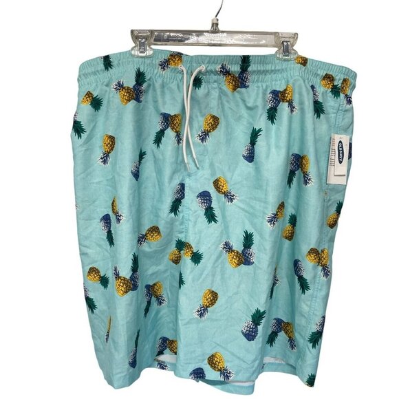 Old Navy Mens Pineapple Print Swim Shorts XXL - Picture 2 of 5
